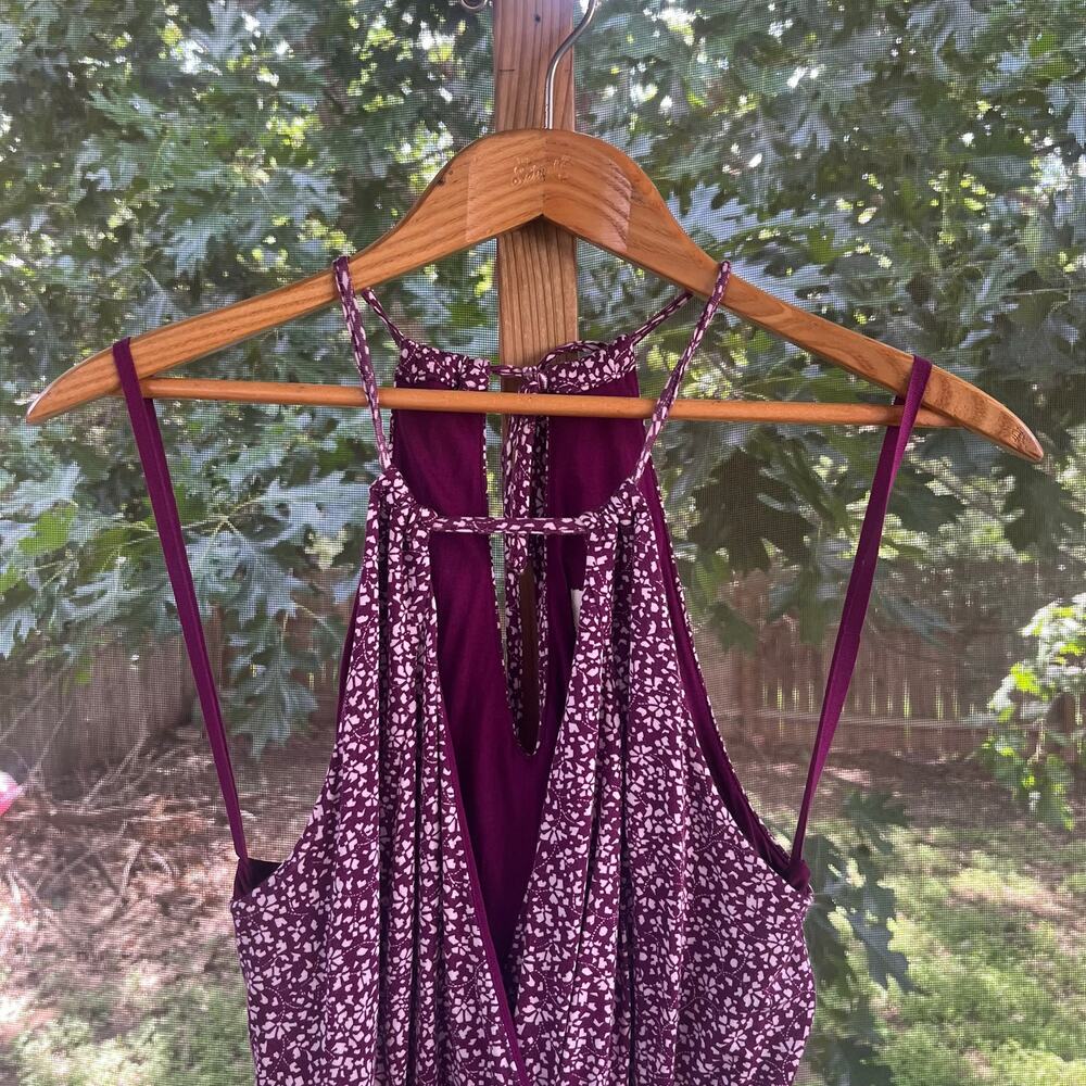 Anthropologie Maeve Claremont Jumpsuit Purple Floral Size XS - Picture 9 of 13